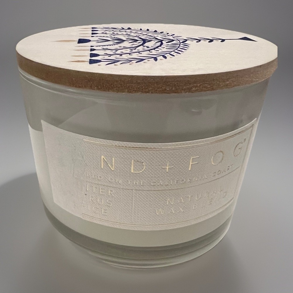 Sand + Fog Candle NEW double Wick winter citrus spice